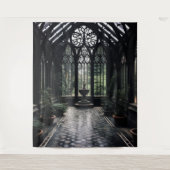 Moody Gothic Conservatory Room & Fontein XLarge Wandkleed (Voorkant)