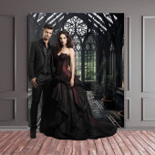 Moody Gothic Conservatory Room & Fontein XLarge Wandkleed