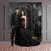 Moody Gothic Dark Alter met Ravens XLarge Wandkleed