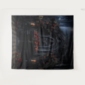 Moody Gothic Dark Alter met Rode Rozen XLarge Wandkleed (Voorkant (horizontaal))