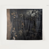 Moody Gothic Dark Alter met Schedels XLarge Wandkleed (Voorkant (horizontaal))