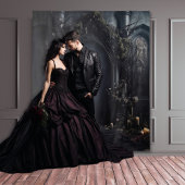 Moody Gothic Dark Arch met Kaarsen XLarge Wandkleed