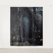 Moody Gothic Dark Arch met Kaarsen XLarge Wandkleed (Voorkant)