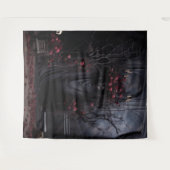 Moody Gothic Dark Room met Mauve Rozen XLarge Wandkleed (Voorkant (horizontaal))