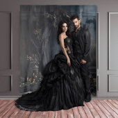 Moody Gothic Dark Veiled Arch & Lantaarns XLarge Wandkleed