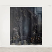Moody Gothic Dark Veiled Arch & Lantaarns XLarge Wandkleed (Voorkant)