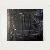 Moody Gothic Dark Wedding Arch & Kaarsen XLarge Wandkleed (Voorkant (horizontaal))