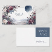 Moody Gothic Floral Full Moon Ethereal Landscape Visitekaartje (Voorkant / Achterkant)