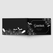 Moody Gothic Floral Wedding Black Gastenboek (Volledig)