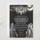 Moody Gothic Halloween Kostuum Cocktail Party Kaart (Voorkant)