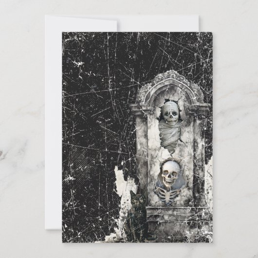 Moody Gothic Halloween Kostuum Cocktail Party Kaart (Achterkant)