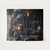 Moody Gothic Mansion Blue Study Stoelen XLarge Wandkleed (Voorkant (horizontaal))