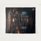 Moody Gothic Mansion Marmeren Open haard XLarge Wandkleed (Voorkant (horizontaal))