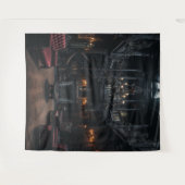 Moody Gothic Mansion Room & Open haard XLarge Wandkleed (Voorkant (horizontaal))