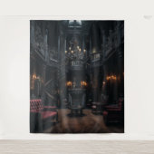 Moody Gothic Mansion Room & Open haard XLarge Wandkleed (Voorkant)