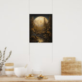 Moody Gothic Moon Art Print Poster (Keuken)
