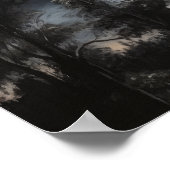 Moody Gothic Moon Art Print Poster (Hoek)