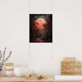 Moody Gothic Moon Art Print Poster (Keuken)