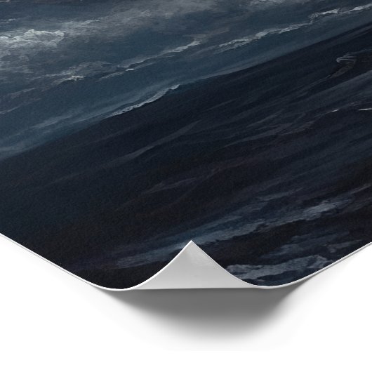 Moody Gothic Moon Art Print Poster (Hoek)