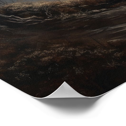 Moody Gothic Moon Art Print Poster (Hoek)