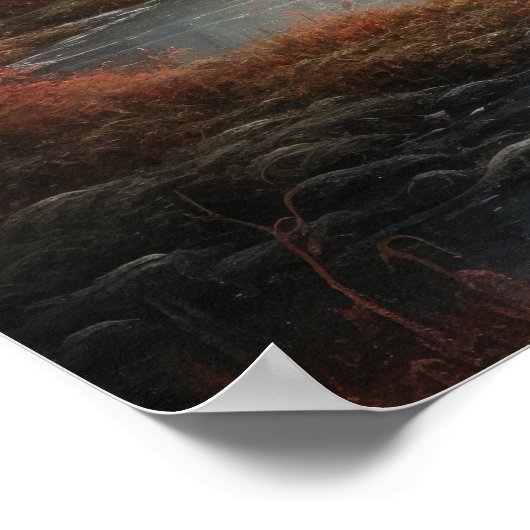 Moody Gothic Moon Art Print Poster (Hoek)