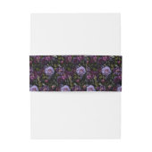 Moody Gothic Paarse bloemenbruiloft Uitnodigingen Wikkel (Achterkant Voorbeeld)