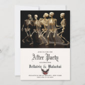 Moody Gothic Rosewood Na Partij QR Code Save The Date (Voorkant)