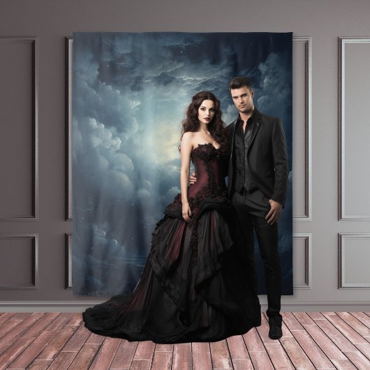 Moody Gothic Volle Maan Nacht Sky XLarge Wandkleed