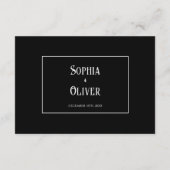 Moody Gothic Wedding Minimalistische informatie Informatiekaartje (Achterkant)