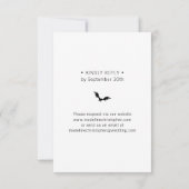 Moody Gothic Wedding QR Code Website RSVP Kaartje (Achterkant)