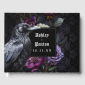 Moody Gotische Bloemen Boeket op Black Lace w / Ra Gastenboek (Voorkant)