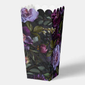 Moody Gotische Bloemen Boeket op Zwarte kant Bedankdoosjes (Achterkant)