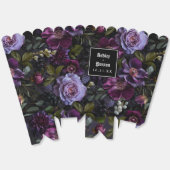 Moody Gotische Bloemen Boeket op Zwarte kant Bedankdoosjes (Ongevouwen)