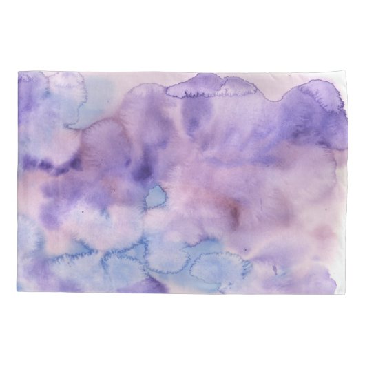 Moody gotische Paarse Waterverf Rozen Kussensloop (Achterkant)