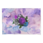 Moody gotische Paarse Waterverf Rozen Kussensloop (Voorkant)