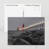 Moody Grand Haven Lighthouse Briefkaart (Voorkant / Achterkant)