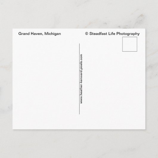 Moody Grand Haven Lighthouse Briefkaart (Achterkant)