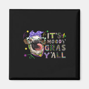 Moody Gras Yall Funny Koe Mardi Gras Magneet