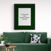 Moody Green Custom Poster Kerstsignage