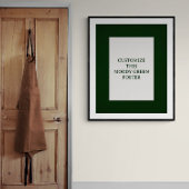 Moody Green Custom Poster Kerstsignage