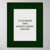 Moody Green Custom Poster Kerstsignage (Voorkant)