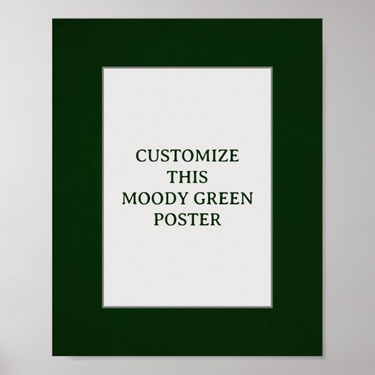 Moody Green Custom Poster Kerstsignage (Voorkant)