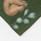 Moody Green Woodland Forest Animals Greenery Fleece Deken (Hoek)