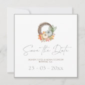 Moody Grey Rustic Fall Wedding Bewaar de datum Save The Date (Voorkant)
