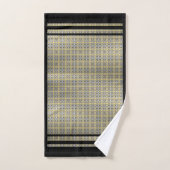 Moody Grey Zwart Goud Geometrische Badhanddoek Set Bad Handdoek (Handdoek)