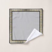 Moody Grey Zwart Goud Geometrische Badhanddoek Set Bad Handdoek (Wasdoekje)