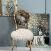 Moody Grijzen Ethetisch Portret Elegante Vrouw Tissuepapier