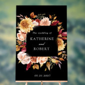 Moody Herfst Bloemen Elegant Acryl Bord (Neutraal)