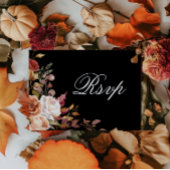 Moody Herfst Bloemen RSVP Maaltijdkeuze Kaart