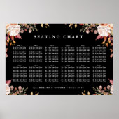 Moody Herfst Bloemen Trouwen Zitting Grafiek Poster (Voorkant)